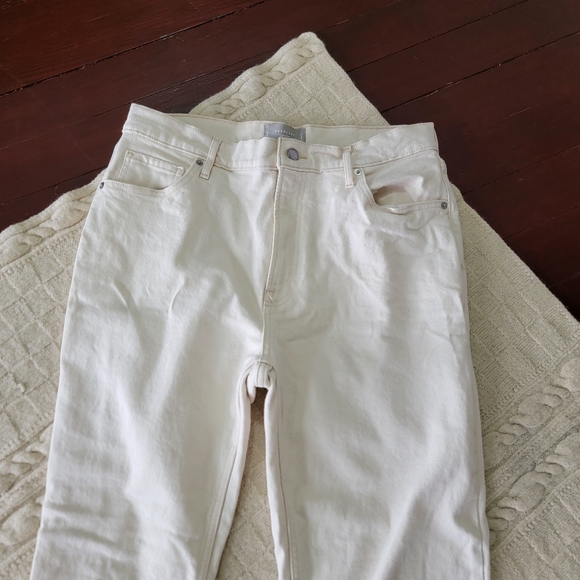 Everlane The Original Cheeky Jean size 32 Ankle Organic Cotton Ecru Ivory - Picture 2 of 12